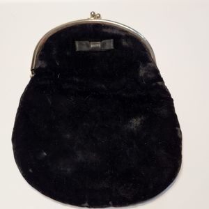 Vintage velvet evening bag fold over clutch